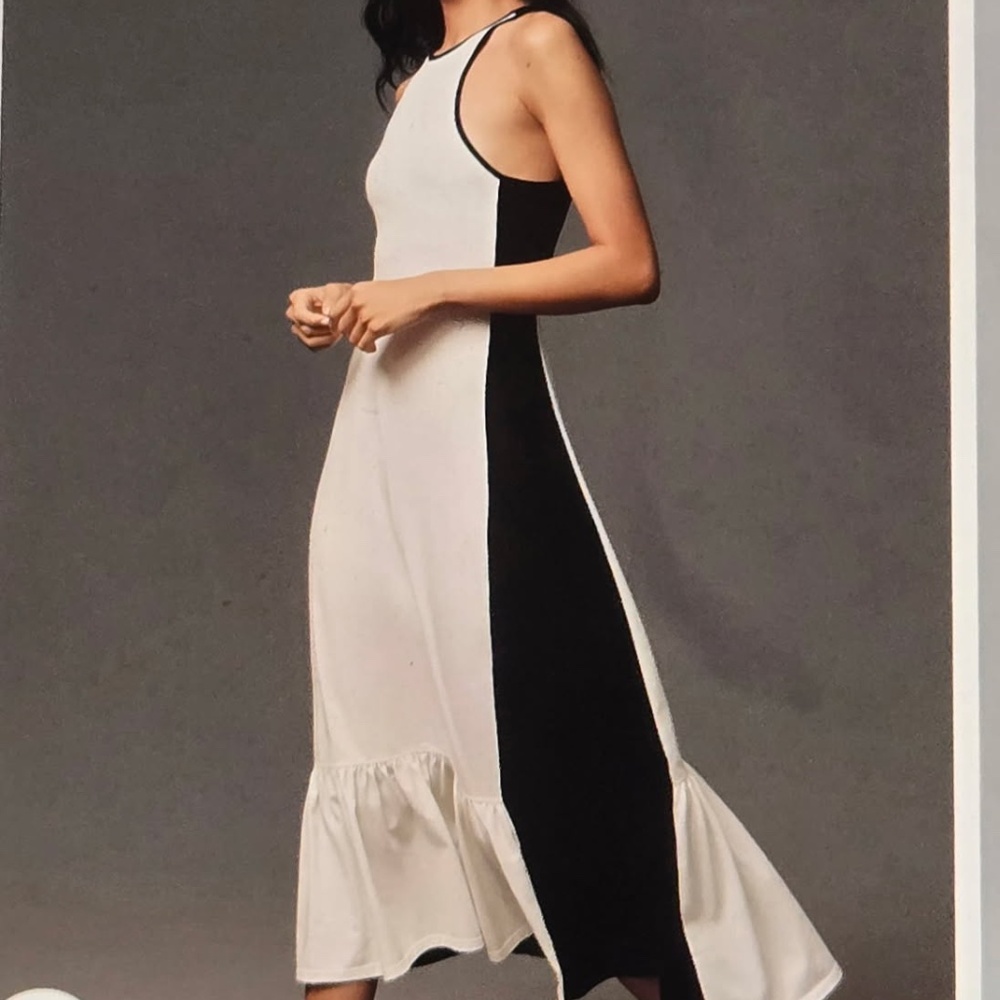 ANTHROPOLOGIE Daily Practice Colorblock Racer Dress M / L  NWT
